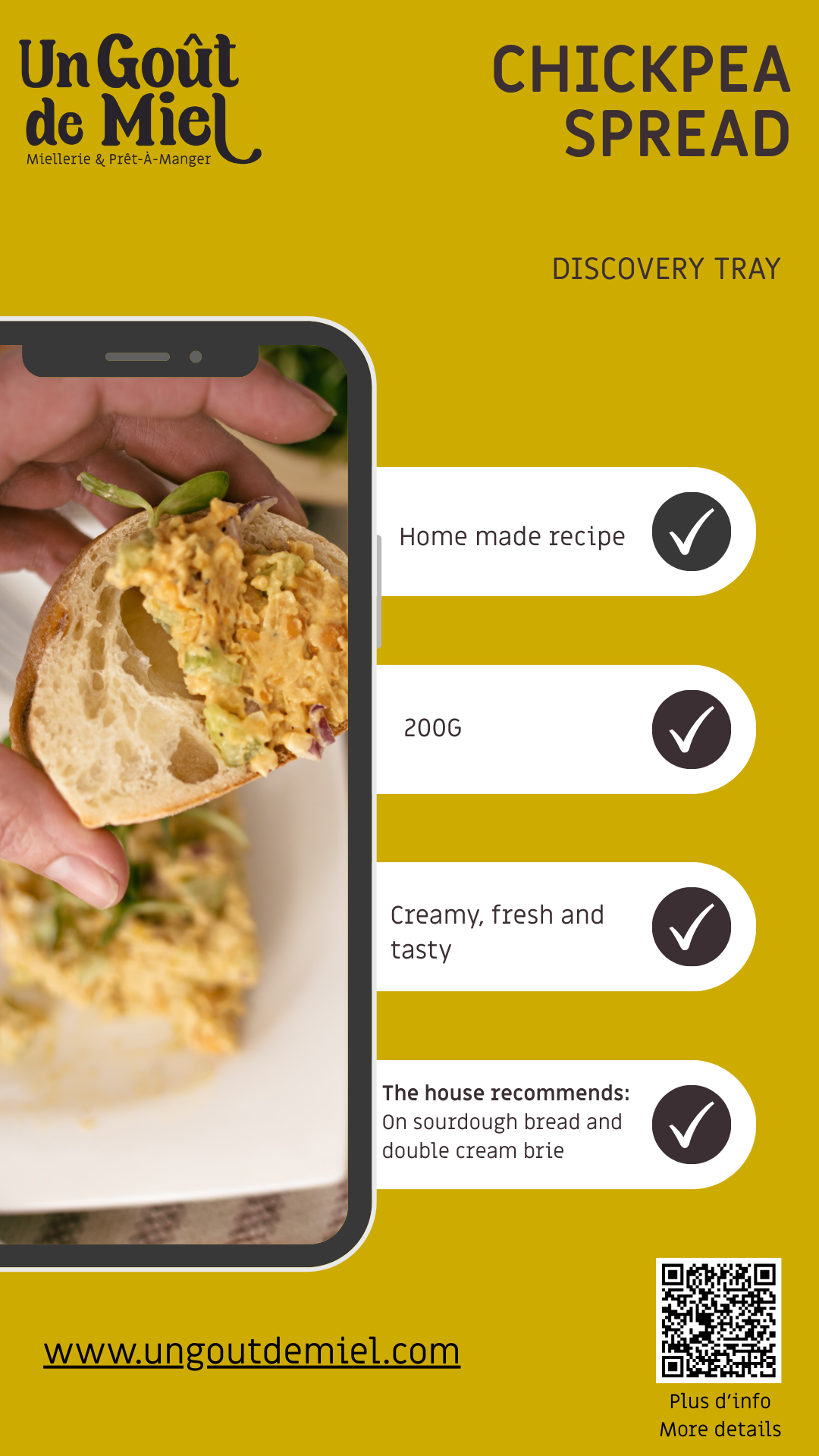 TARTINADE DE POIS CHICHES