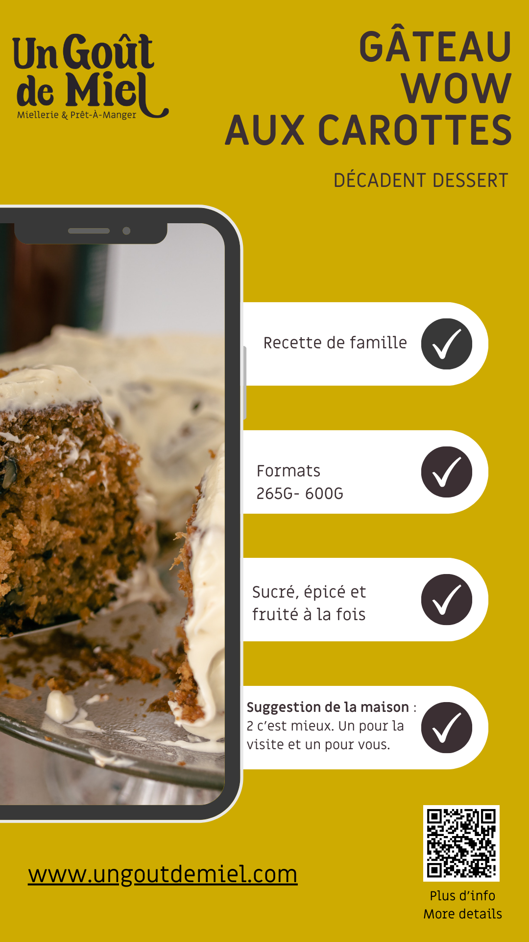 GÂTEAU ''WOW'' AUX CAROTTES