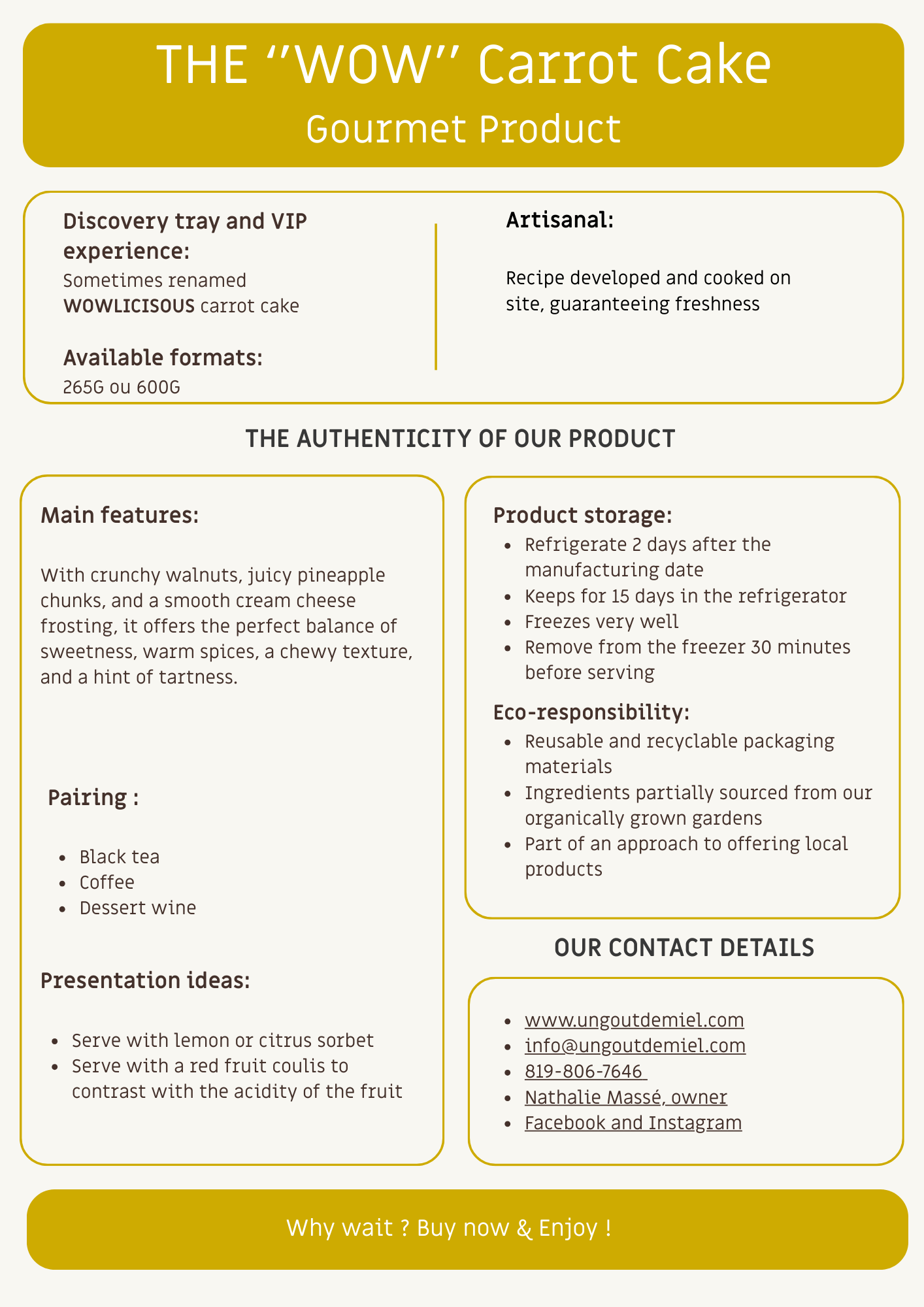 GÂTEAU ''WOW'' AUX CAROTTES