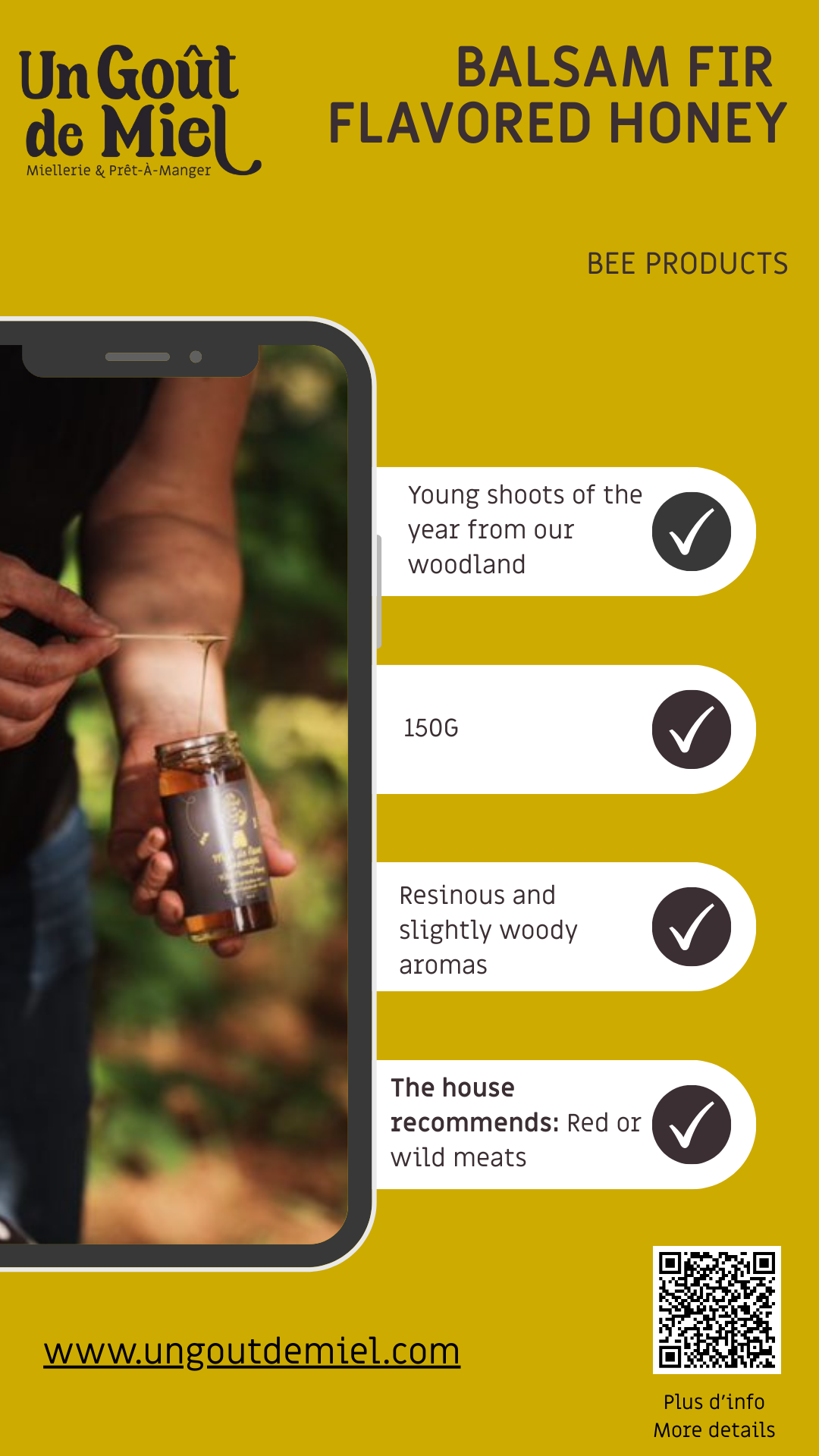 MIEL AROMATISÉ AU SAPIN BAUMIER